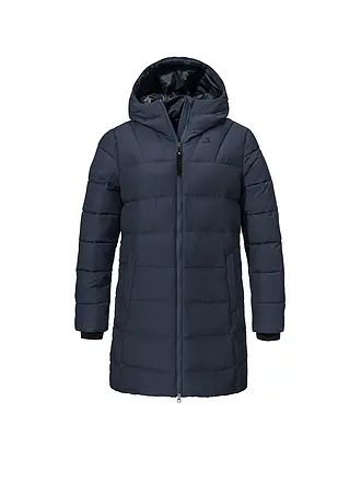 SCHÖFFEL | Damen Winterparka Style Boslix Hoodie | dunkelblau